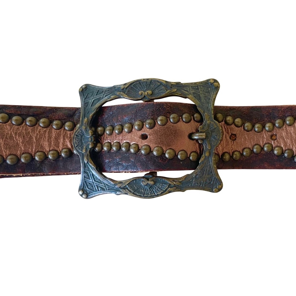Streets Ahead brown studded boho belt